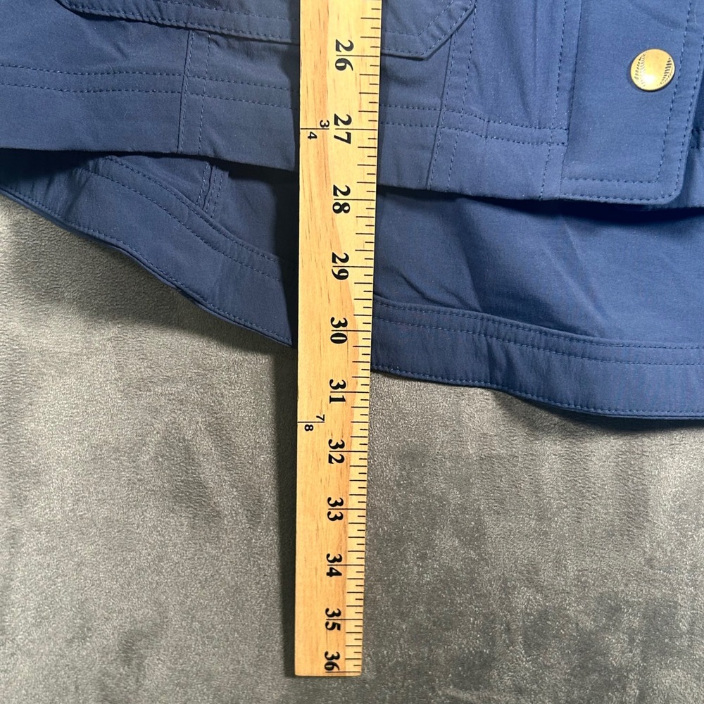 LL Bean Womens Small Regular Blue Utility Field Jacket 518313 Nylon Spandex - Picture 4 of 8